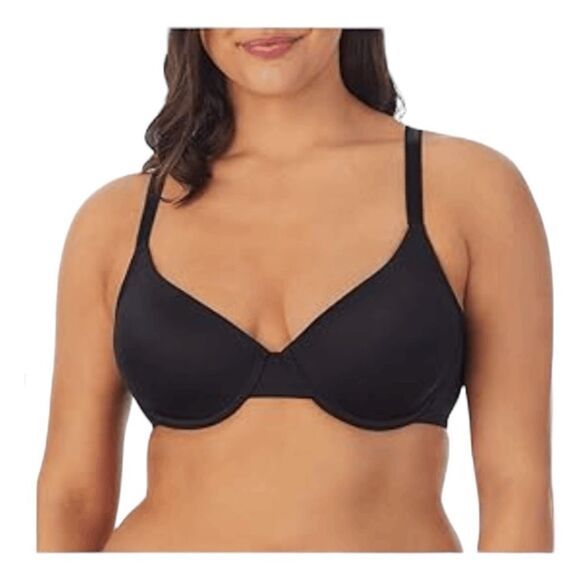 Vince Camuto Spacer T-Shirt Bra Black Comfort Molded Microfiber Full Figure 42D - Picture 1 of 8